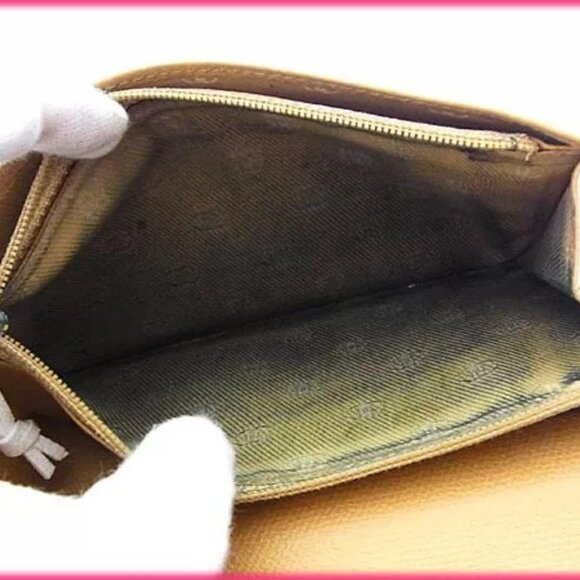 Chanel Wallet Purse Coco Button Beige Gold Woman Authentic - Picture 9 of 11